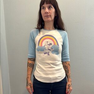 Vintage 80’s Pastel Rainbow Minnie Mouse T